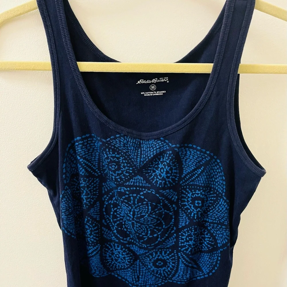 Eddie Bauer. Beautiful mandela graphic, ribbed tank esoteric design - Picture 1 of 3
